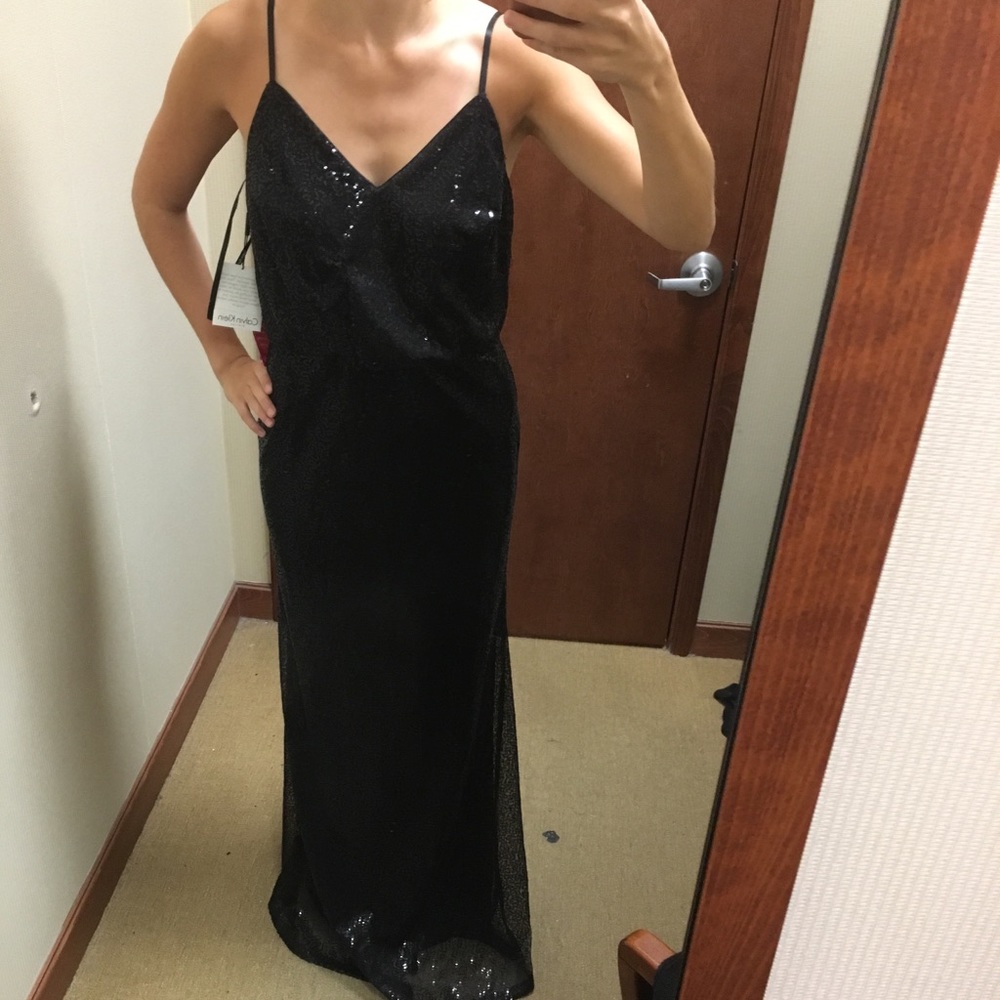 NWT Black Calvin Klein Sequin Dress